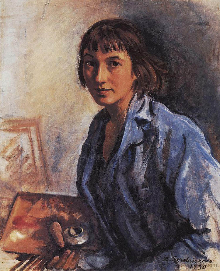 自画像 Self-portrait (1930)，齐内达·塞莱布里阿库娃