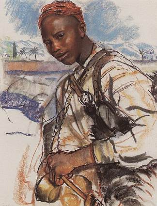 水载体。摩洛哥 Water carrier. Morocco (1928)，齐内达·塞莱布里阿库娃